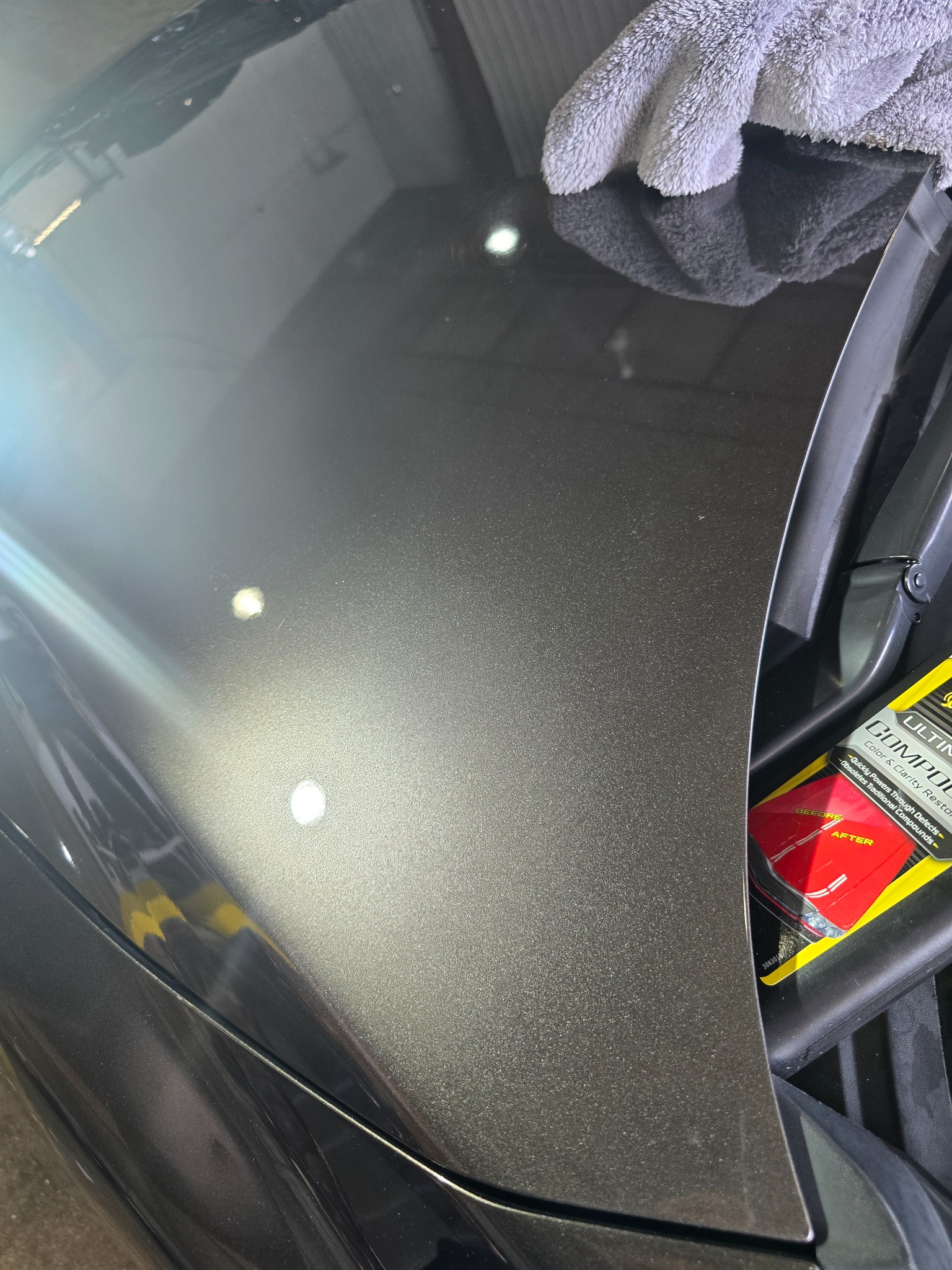 Glossy protected paint after correction